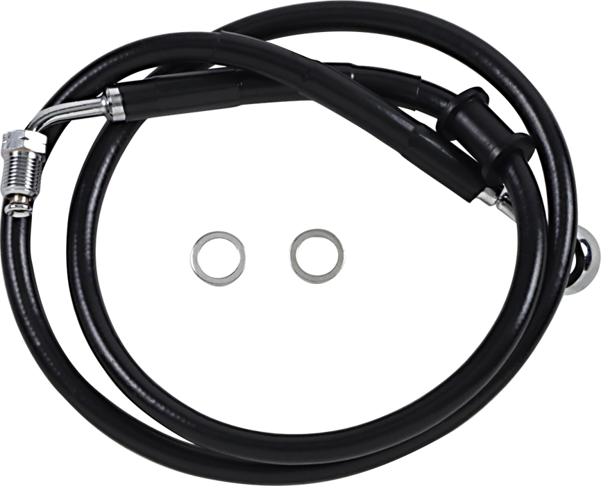 DRAG SPECIALTIES Brake Line - +8" - Black - '18-'22 Softail 618620-8BLK
