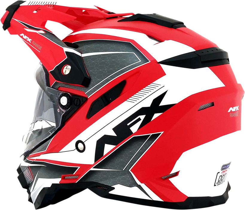 AFX FX-41 Motorcycle Helmet - Range - Matte Red - Medium 0140-0067
