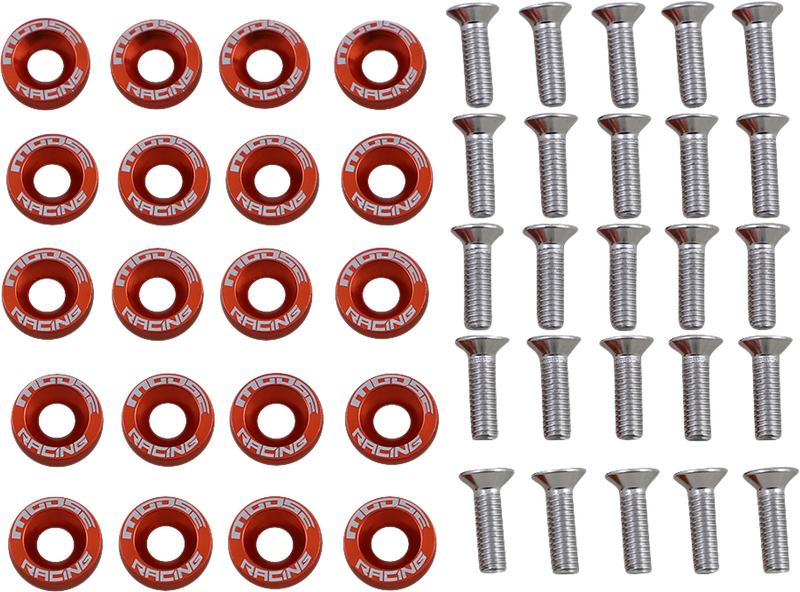 MOOSE RACING Fender Washer Kit - Orange 100-1011-PU