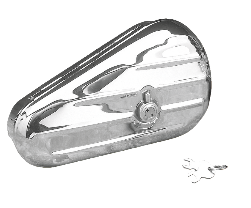 DRAG SPECIALTIES Right Teardrop Toolbox - Chrome 19224