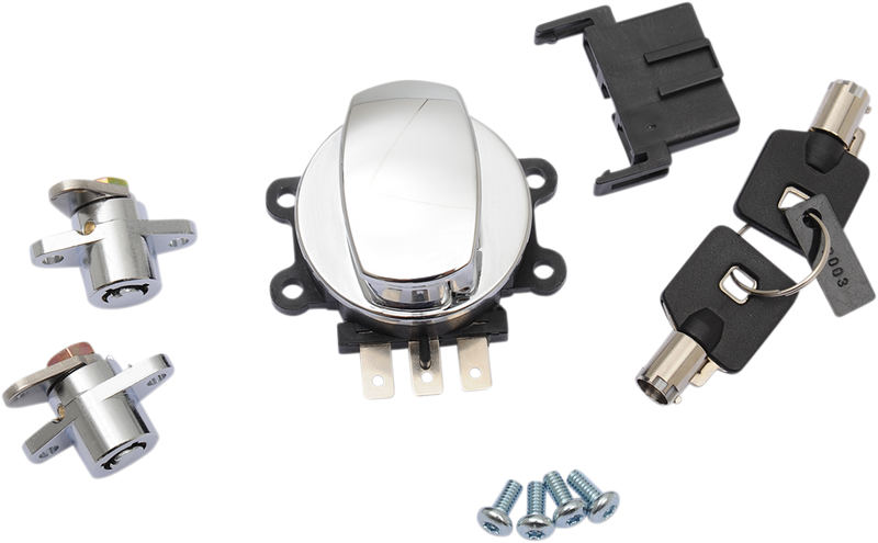 DRAG SPECIALTIES Side Hinge Ignition Switch with Saddlebag Lock - Chrome E21-0209/45