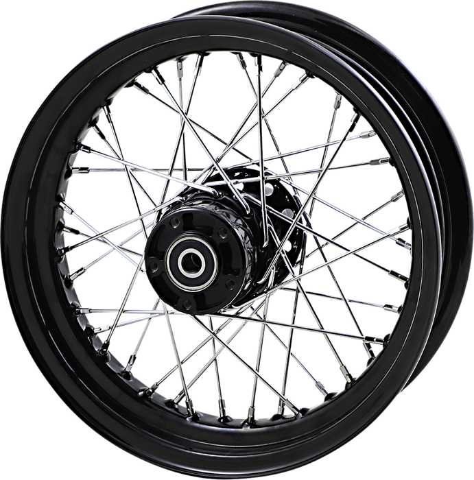 DRAG SPECIALTIES Front Wheel - Dual Disc/No ABS - Black - 16"x3.00" - '00-'07 FLT 64456B