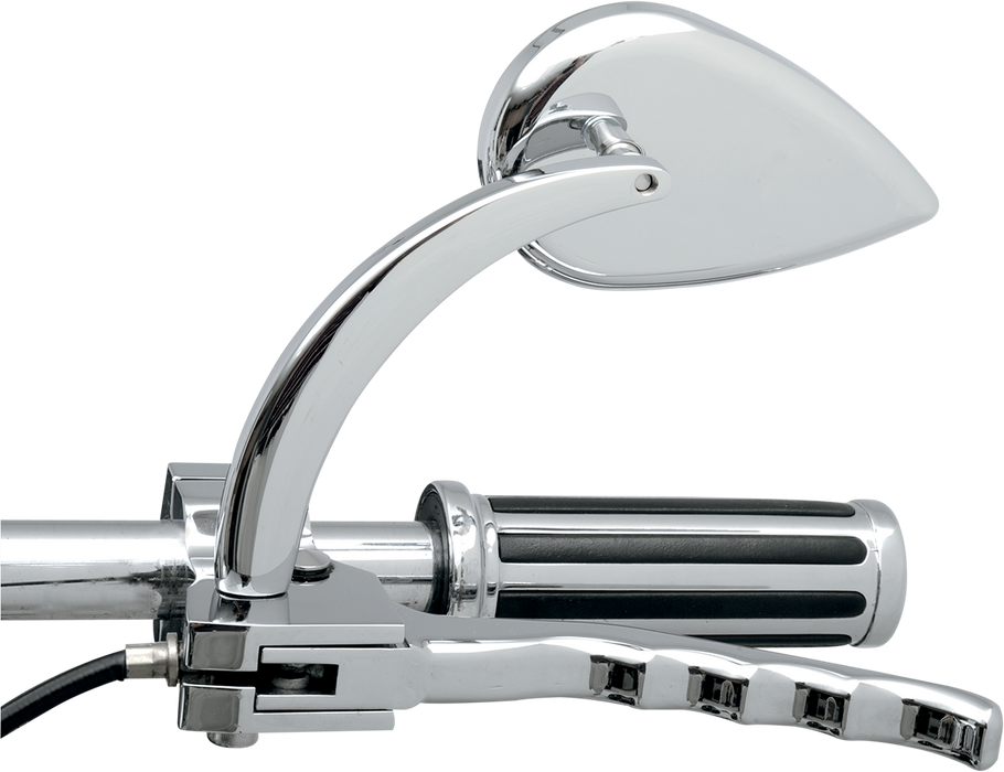 DRAG SPECIALTIES Mirror - Tear Drop - Chrome - Long Stem 0640-0387