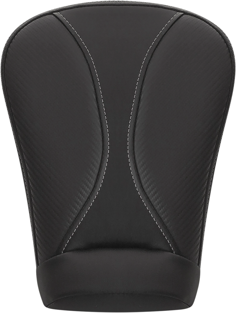 SADDLEMEN Dominator Pillion Pad - Extended Reach - Black w/ Gray Stitching - FL '08-'23 808-07B-0162EXT