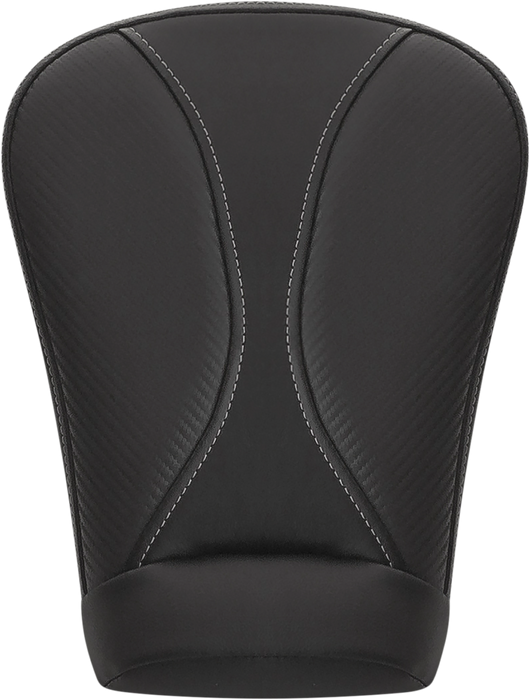 SADDLEMEN Dominator Pillion Pad - Extended Reach - Black w/ Gray Stitching - FL '08-'23 808-07B-0162EXT