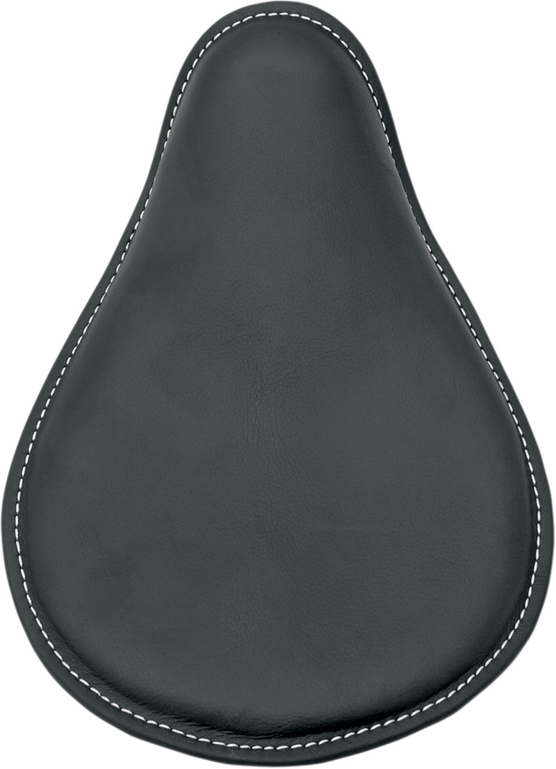 DRAG SPECIALTIES Seat - Spring Solo - Low-Profile - Black Vinyl/White Stitching 0806-0074