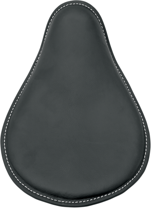 DRAG SPECIALTIES Seat - Spring Solo - Low-Profile - Black Vinyl/White Stitching 0806-0074