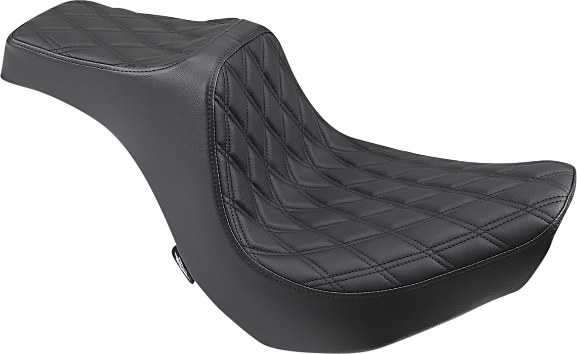 DRAG SPECIALTIES Predator III Seat - Double Diamond - Black Stitching 0802-1267