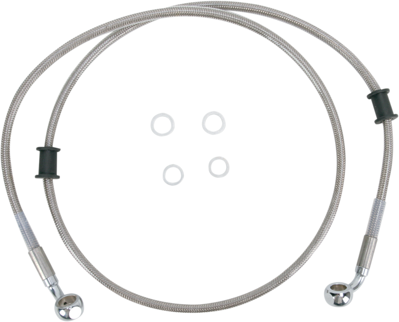 DRAG SPECIALTIES Brake Line - Front (Upper) - Stainless Steel 660323