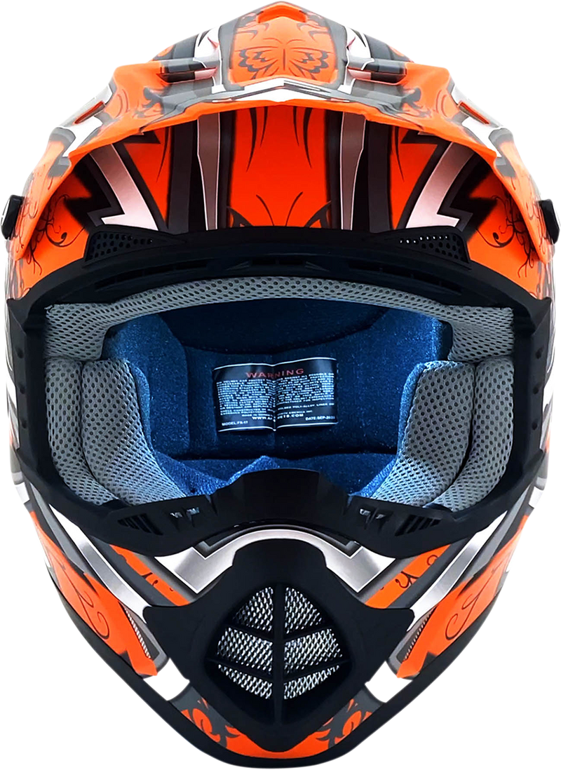 AFX FX-17 Motorcycle Helmet - Butterfly - Matte Orange - XS 0110-7111