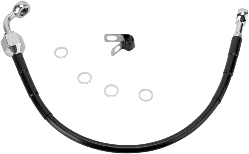 DRAG SPECIALTIES Brake Line - Rear - Black 640111-BLK