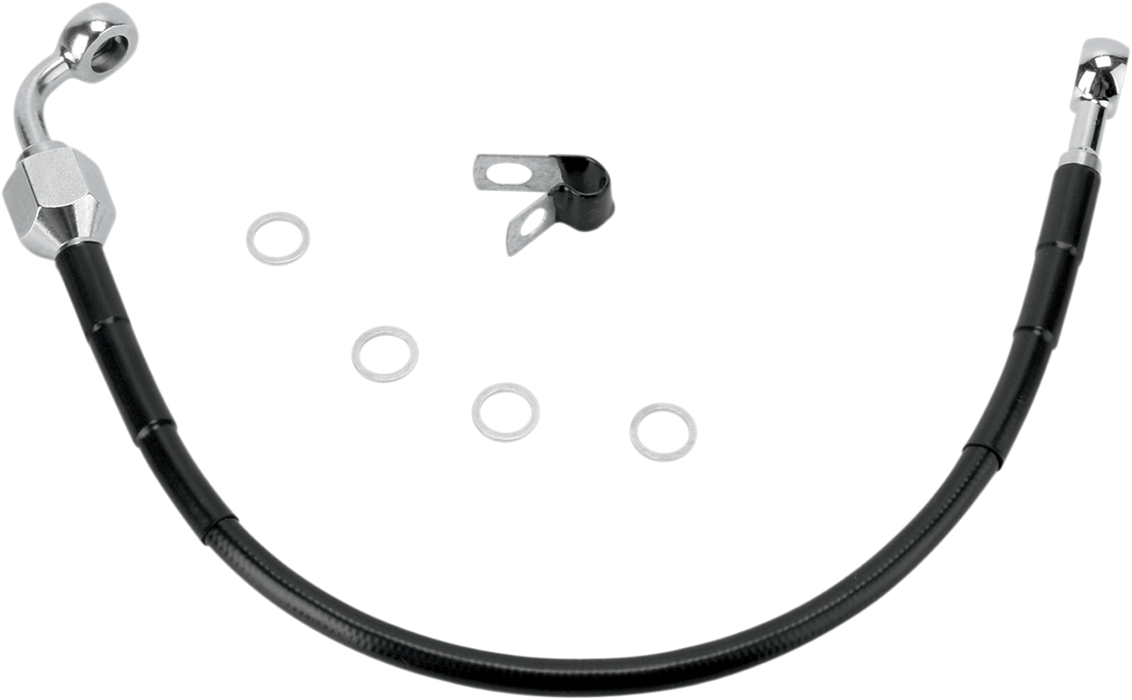 DRAG SPECIALTIES Brake Line - Rear - Black 640111-BLK