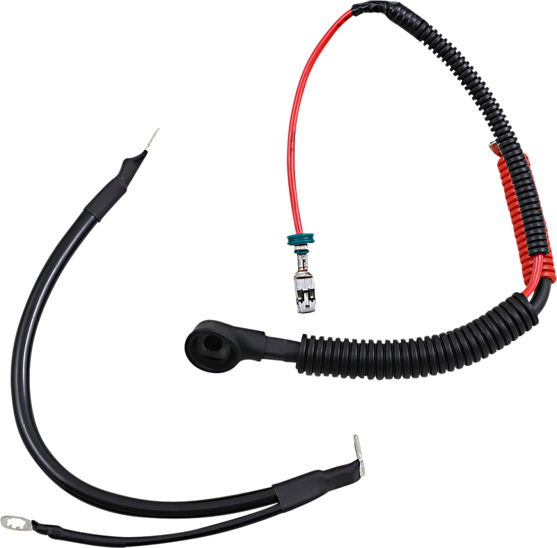 DRAG SPECIALTIES Black Battery Cable Set - '09-'13 FLH/T ACT 6-GAUGE CABLES E25-0091B-D7