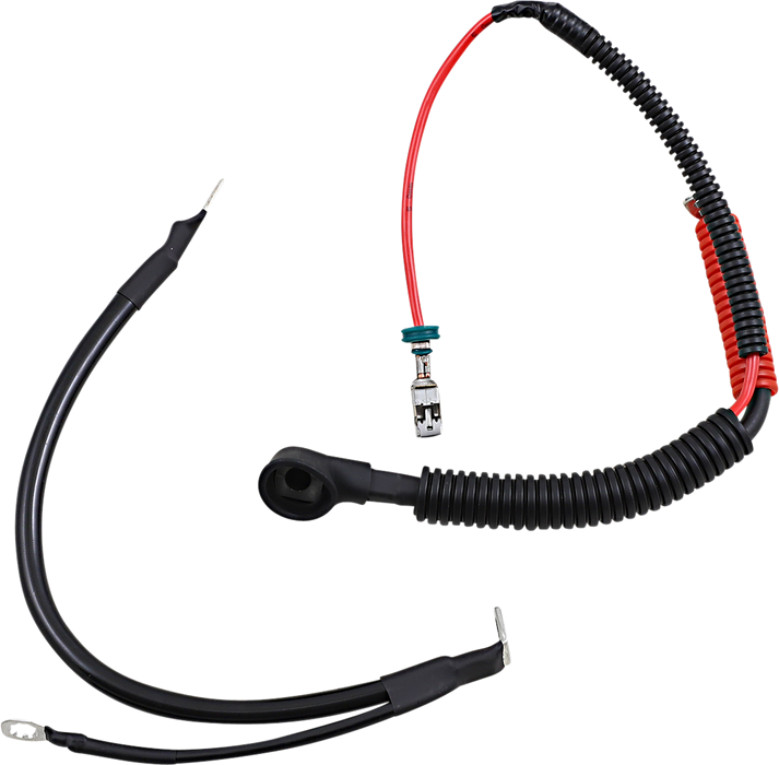 DRAG SPECIALTIES Black Battery Cable Set - '09-'13 FLH/T ACT 6-GAUGE CABLES E25-0091B-D7