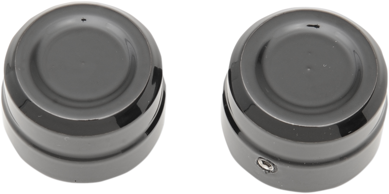 DRAG SPECIALTIES Axle Cap - Front - Black 0214-0831