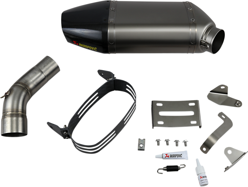 Kawasaki ZX6R 2007-2008 Exhaust Akrapovic Slip-On Muffler in Titanium and Carbon Fiber S-K6SO5-HACT
