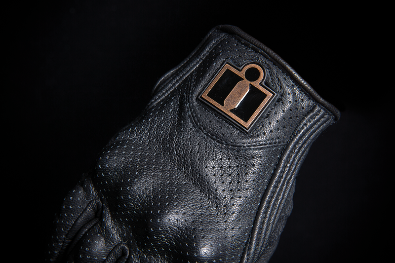 ICON Women's Pursuit Classic™ Perforated Leather Motorcycle Gloves - Black - Medium 3302-0801