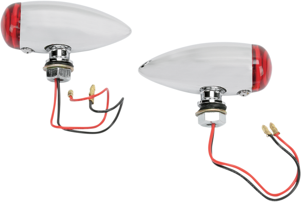 DRAG SPECIALTIES Bullet LED Marker Lights - Smooth - Red 20-6589SRLED