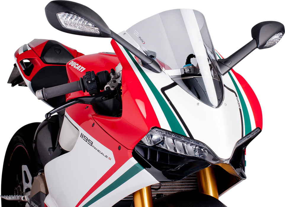 PUIG HI-TECH PARTS Race Windscreen - Clear - Panigale 5990W