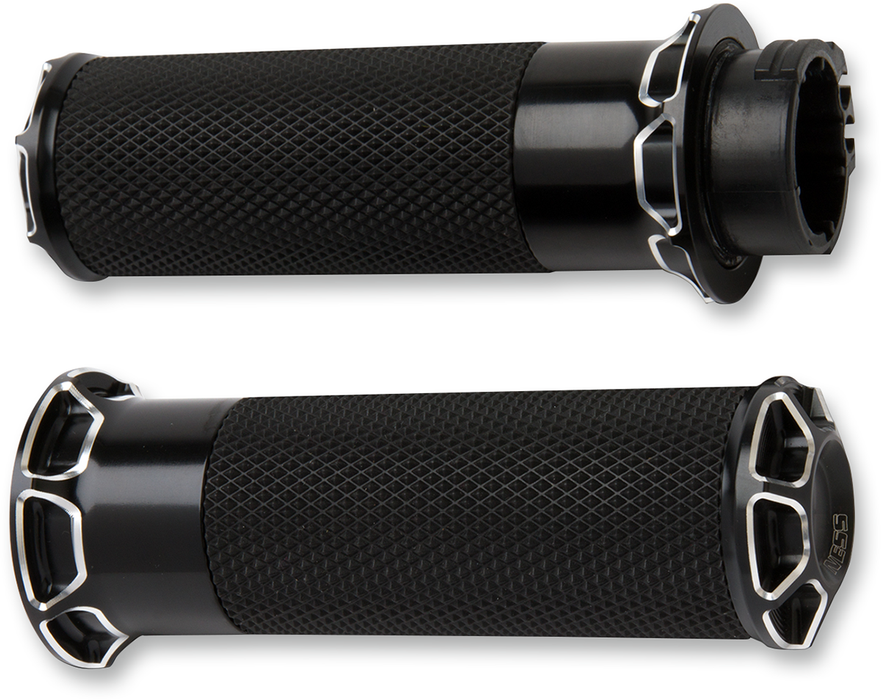 ARLEN NESS Grips - Beveled - Cable - Black 07-331