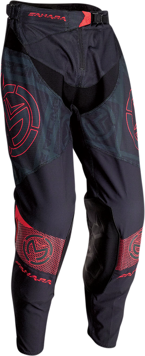 MOOSE RACING Sahara Pants - Black/Red - 32 2901-9897