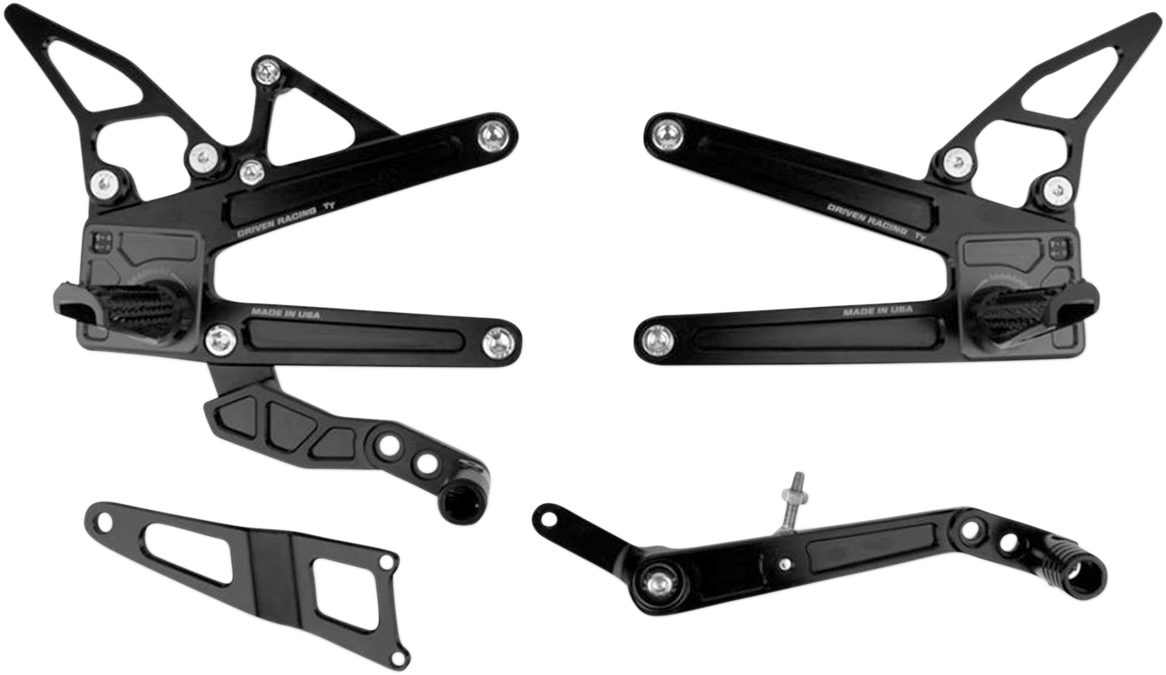 DRIVEN RACING TT Rearset - ZX10R 2011-2015 DRP-715-BK
