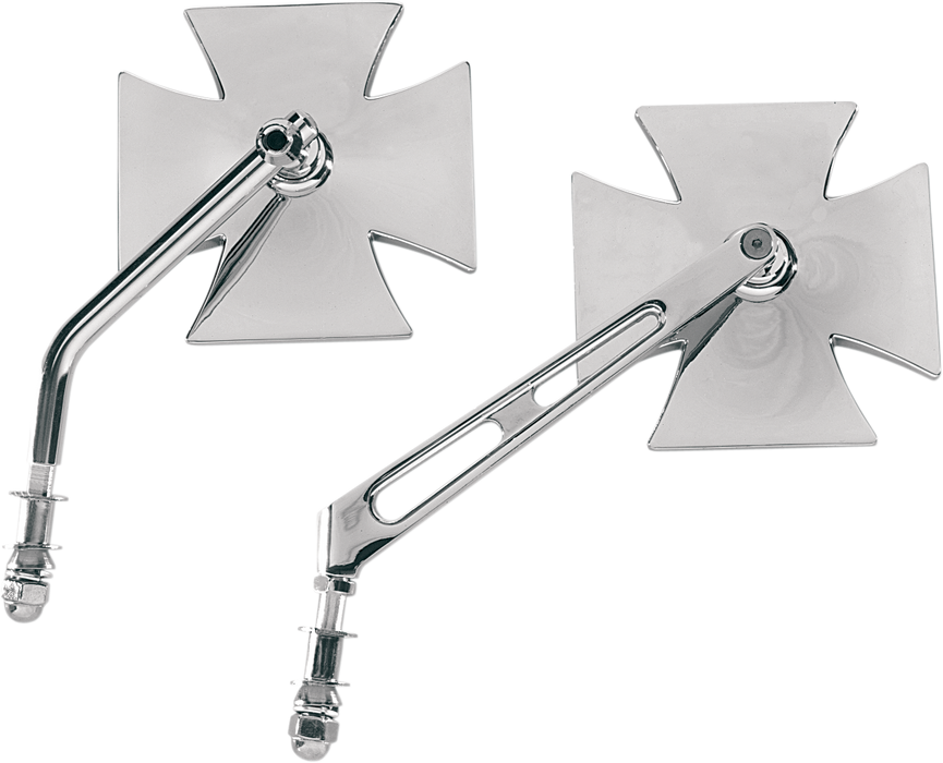 DRAG SPECIALTIES Maltese Mirror - Air Stem 60-6009-BC