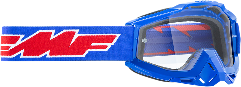 FMF Youth PowerBomb Goggles - Rocket - Blue - Clear F-50047-00002 2601-2994