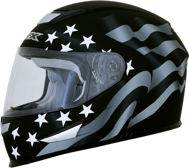 AFX FX-99 Motorcycle Helmet - Flag - Stealth - Small 0101-11356