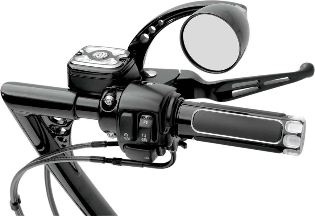 DRAG SPECIALTIES Levers - Slotted - Black H07-0769B