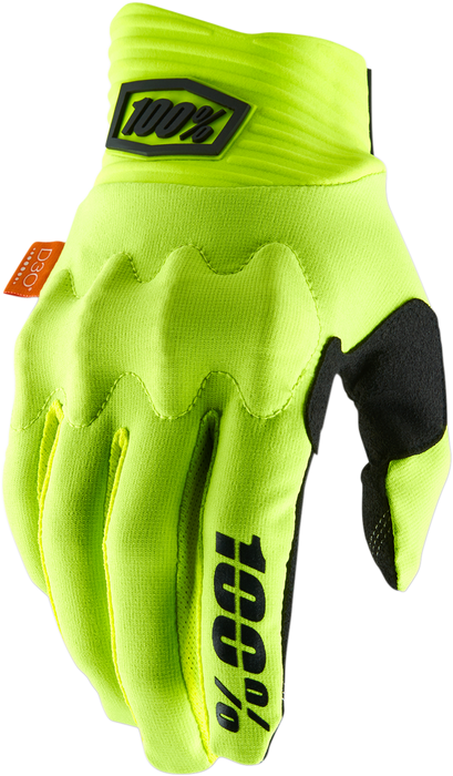 100% Cognito Gloves - Fluo Yellow/Black - Small 10014-00015