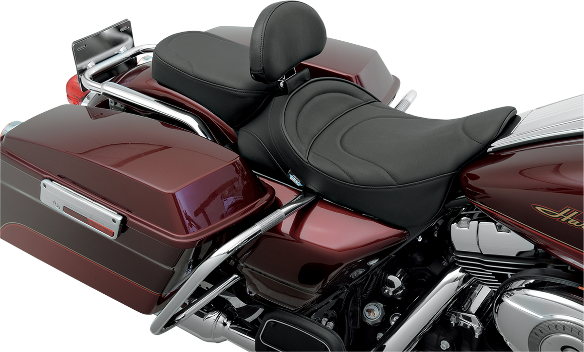 DRAG SPECIALTIES Pillion Seat - Mild Stitched - Narrow - FL '99-'22 0801-0469