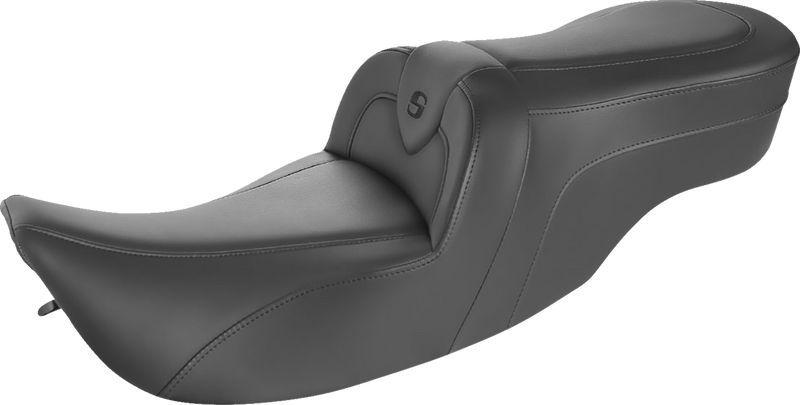 SADDLEMEN RoadSofa Seat - Without Backrest - Black W/Black Stitching 897-07-187