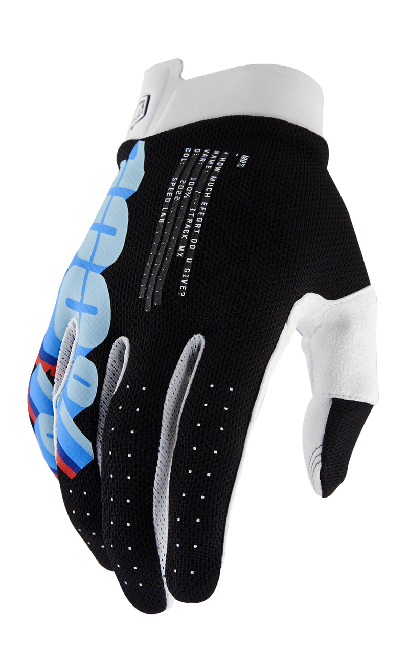 100% iTrack Gloves - System Black - Large 10008-00037