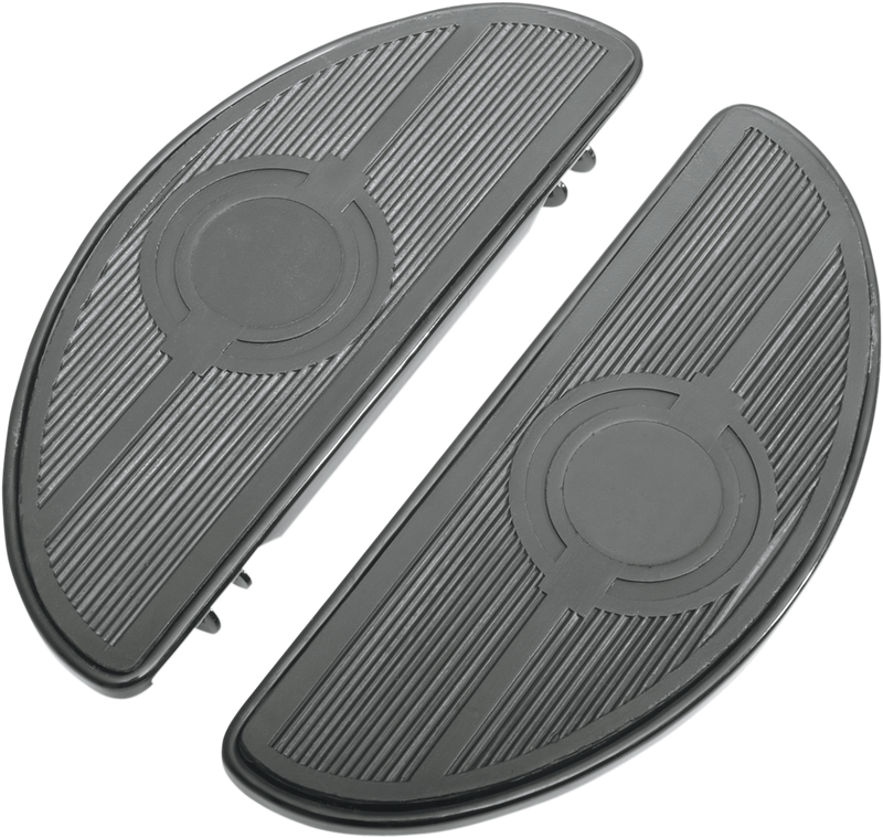 DRAG SPECIALTIES Floorboard - Half-Moon - Black 17-0418LB