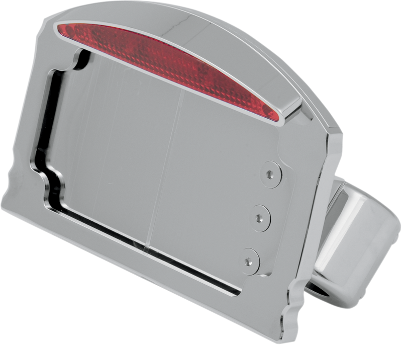 DRAG SPECIALTIES LED Taillight/License Plate Mount - Half-Moon - Flat P28-6823