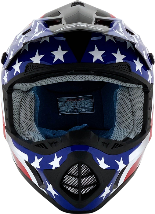 AFX FX-17 Motorcycle Helmet - Flag - Black - 4XL 0110-7632