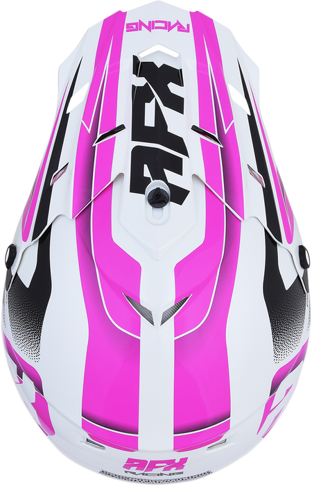AFX FX-17 Motorcycle Helmet - Force - Pearl White/Fuchsia - Medium 0110-5257