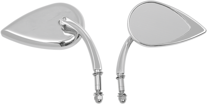 DRAG SPECIALTIES Mirror - Tear Drop - Chrome - Short Stem 0640-0688