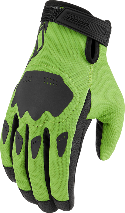 ICON Hooligan™ CE Motorcycle Gloves - Green - Large 3301-4368