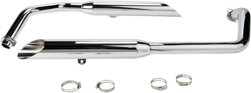 COBRA Classic Slashcut Exhaust - Chrome - Shadow Spirit 1374SC