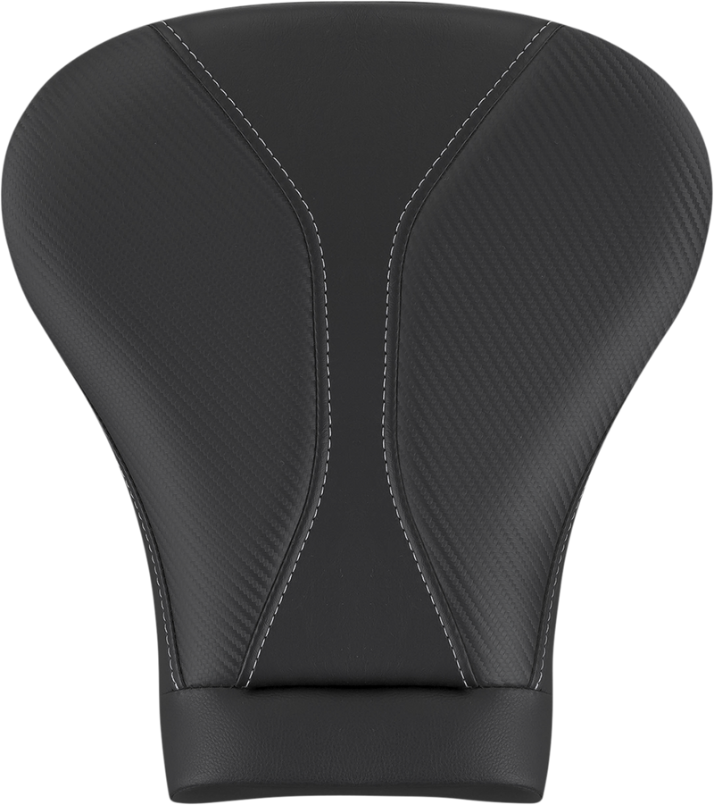 SADDLEMEN Dominator Pillion Pad - Touring - Black w/ Gray Stitching - FL '08-'23 808-07B-0142L