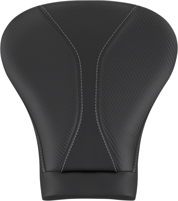 SADDLEMEN Dominator Pillion Pad - Touring - Black w/ Gray Stitching - FL '08-'23 808-07B-0142L