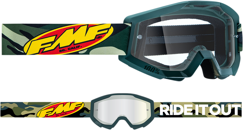 FMF PowerCore Goggles - Assault - Camo - Clear F-50050-00001 2601-3006