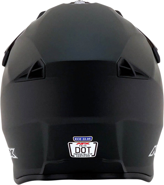 AFX FX-14 Motorcycle Helmet - Matte Black - 2XS 0110-7026
