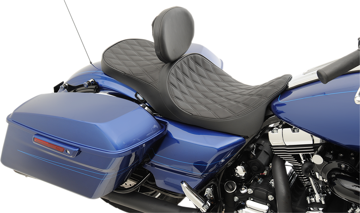 DRAG SPECIALTIES Low Touring Seat - Diamond - Driver's Backrest - FL '08-'22 0801-1008
