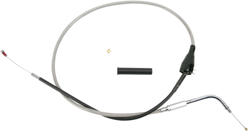 DRAG SPECIALTIES Idle Cable - Cruise - 44" - Braided 5343200B