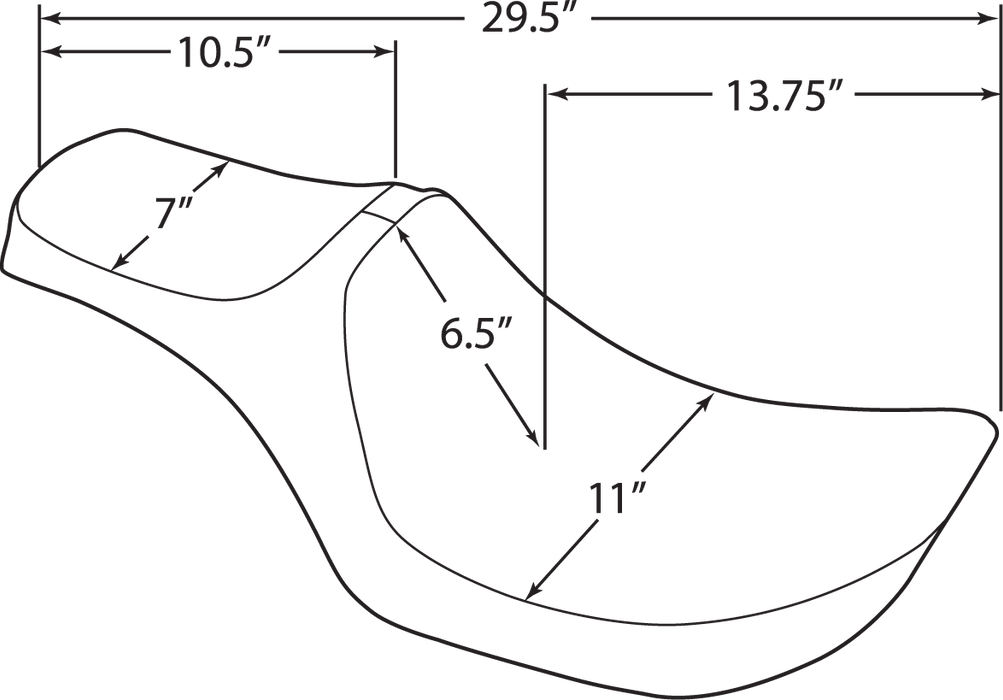 DRAG SPECIALTIES Predator III Seat - Smooth 0805-0134