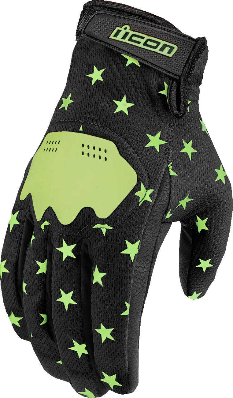 ICON Hooligan™ Old Glory Motorcycle Gloves - Glow - 4XL 3301-4698