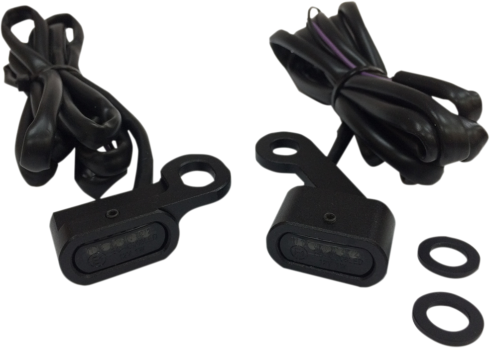 DRAG SPECIALTIES LED Handlebar Marker Lights - XL - Black/Smoke L22-0231MBMENU